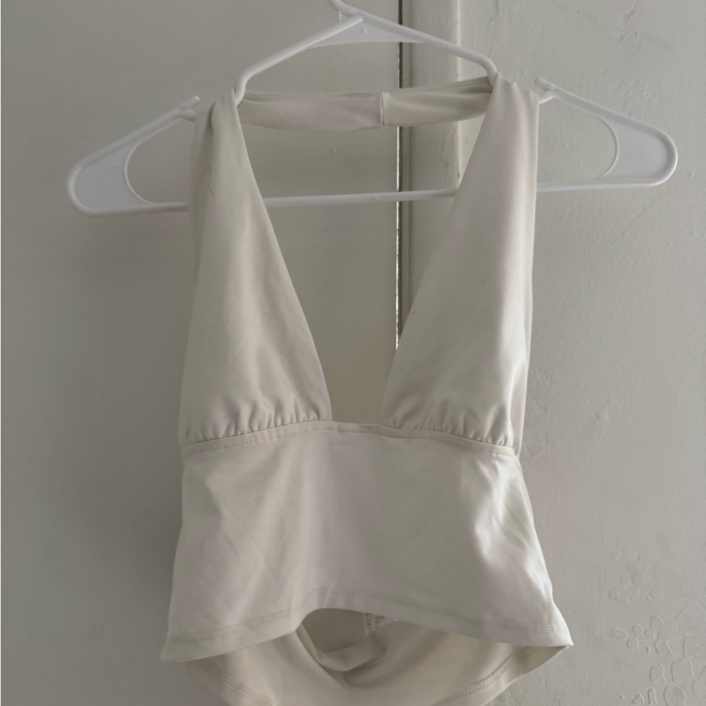 Cream Halter Top